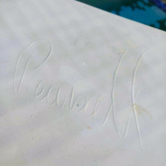 Randy Pearsall Handmade Stoneware Art Pottery Leaf Serving Platter - Picture 9 of 9